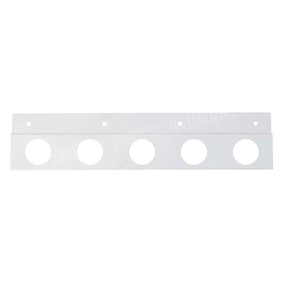 United Pacific 21397 Mud Flap Plate, Stainless Steel, Top, with Five 2" Light Cutout
