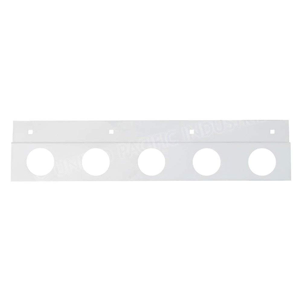United Pacific 21397 Mud Flap Plate, Stainless Steel, Top, with Five 2" Light Cutout