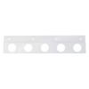 United Pacific 21397 Mud Flap Plate, Stainless Steel, Top, with Five 2" Light Cutout view 1