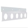 United Pacific 21397 Mud Flap Plate, Stainless Steel, Top, with Five 2" Light Cutout view 2