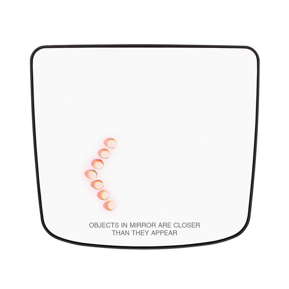 United Pacific 42835 Heated Auxiliary Convex Mirror With LED Turn Signal For 2012-2017 Volvo VNL - Driver