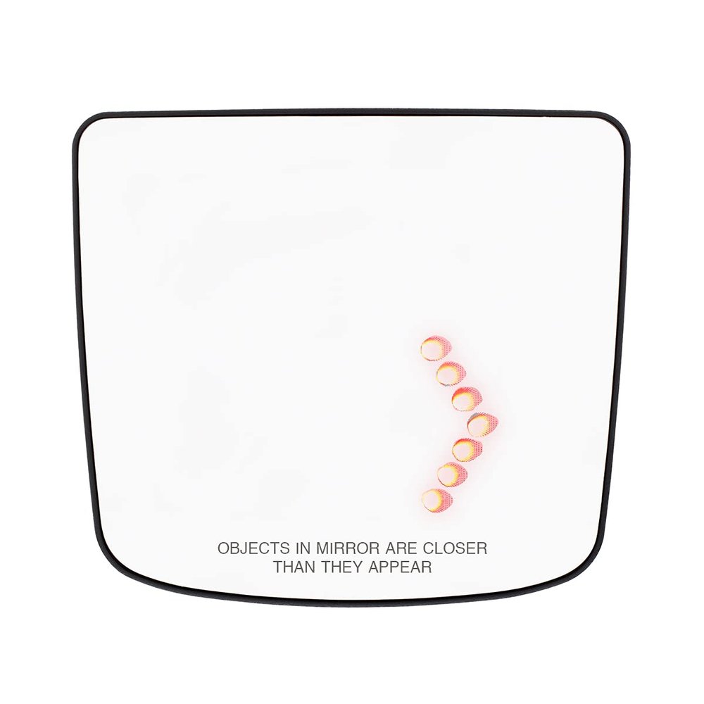 United Pacific 42836 Heated Auxiliary Convex Mirror with LED Turn Signal for 2012-2017 Volvo VNL - Passenger