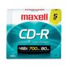 Maxell 648205 CD-R With Slim Jewel Cases 5 Count view 1
