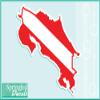 COSTA RICA Dive Flag #1 Vinyl Decals 6" Car Truck Tank Stickers SCUBA Diving view 1
