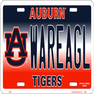 Hangtime Auburn University - Auburn Tigers - WAR EAGL 12x6 inch Auburn Novelty License Plate