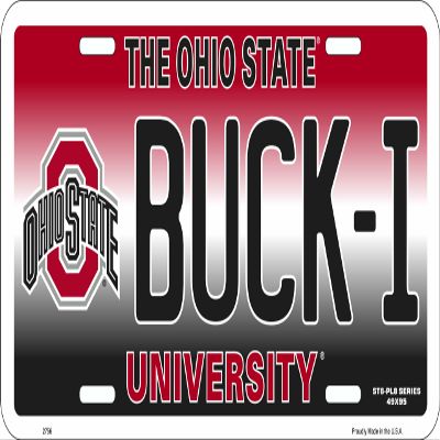 Hangtime - Ohio State University - Ohio State Buckeyes - Buck-I Ohio State 12x6 inch Novelty License Plate