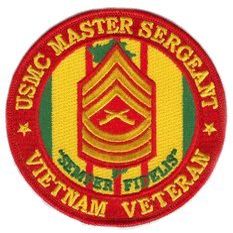 US Marine Corps Master Sergeant Vietnam Veteran 4" Patch