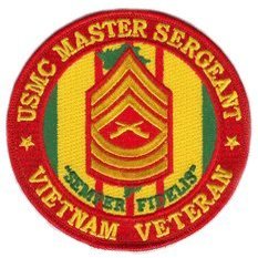 US Marine Corps Master Sergeant Vietnam Veteran 4" Patch