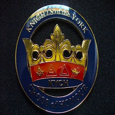 Equinox MR Knights of The York [Blue and Gold] Heavy Alloy Auto Emblem 3" inches Round