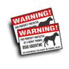 2X Warning Decal Property Protected By A Highly Trained Dogo Argentino Hunting Dog Bumper Window Sticker - 6 1/2 x 4 Inch view 1
