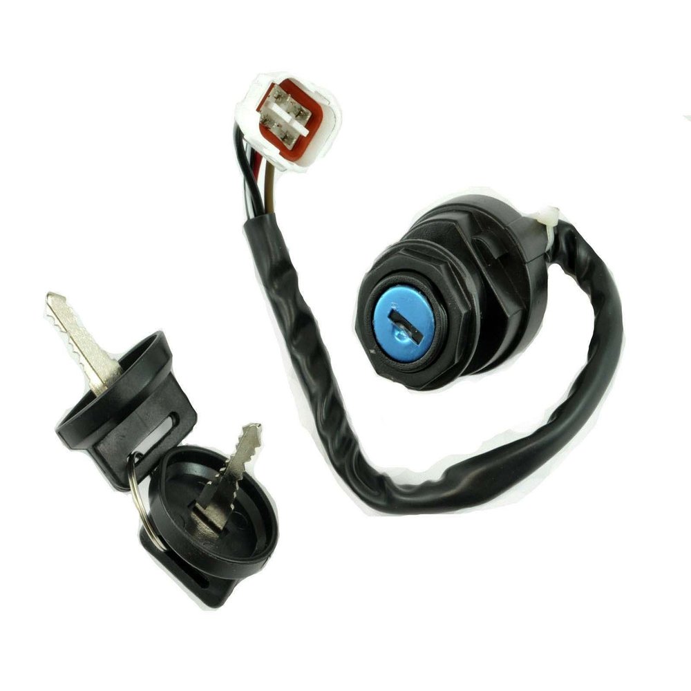 GLENPARTS Ignition Key Switch Replacement for Yamaha Big Bear YFM350 2x4 4x4 1995 1996 1997 1998 1999 ATV Kodiak 400 1993-2001 YFM400 Big Bear 400