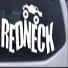 Redneck Truck Country Car Window Wall Laptop Decal Sticker -- White 6in X 3in view 1