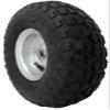 ToolUSA | 2 Pack | 10" (25.4 cm) Air Filled Replacement Tires | Silver Steel Hub | 30 psi Bicycle-Style Nozzle | Thick Tread for Grip | Ideal for Hand Trucks, Wagons, Dollies view 1