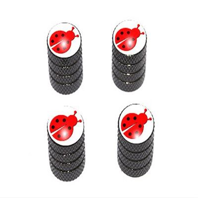 GRAPHICS & MORE Ladybug - Lady Bug Tire Rim Valve Stem Caps - Black