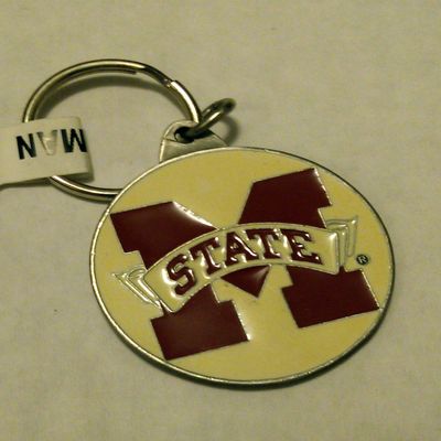 Mississippi State Bulldogs PREMIUM Pewter Keychain Key Chain University of