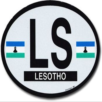 Flagline Lesotho - Oval Decal (Current)