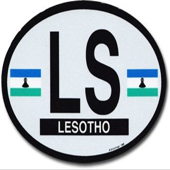 Flagline Lesotho - Oval Decal (Current)