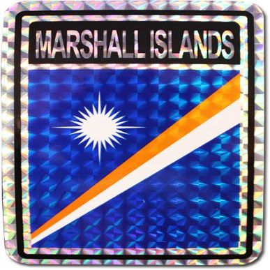 Flagline Marshall Islands - 3" x 4" Reflective Decal