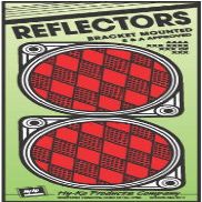 Hy-Ko 8.8 in. Round Red Reflectors 2 pk