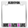 Survivor Hope Faith Love #2 Breast Cancer License Plate Frame CAR Accessories view 1