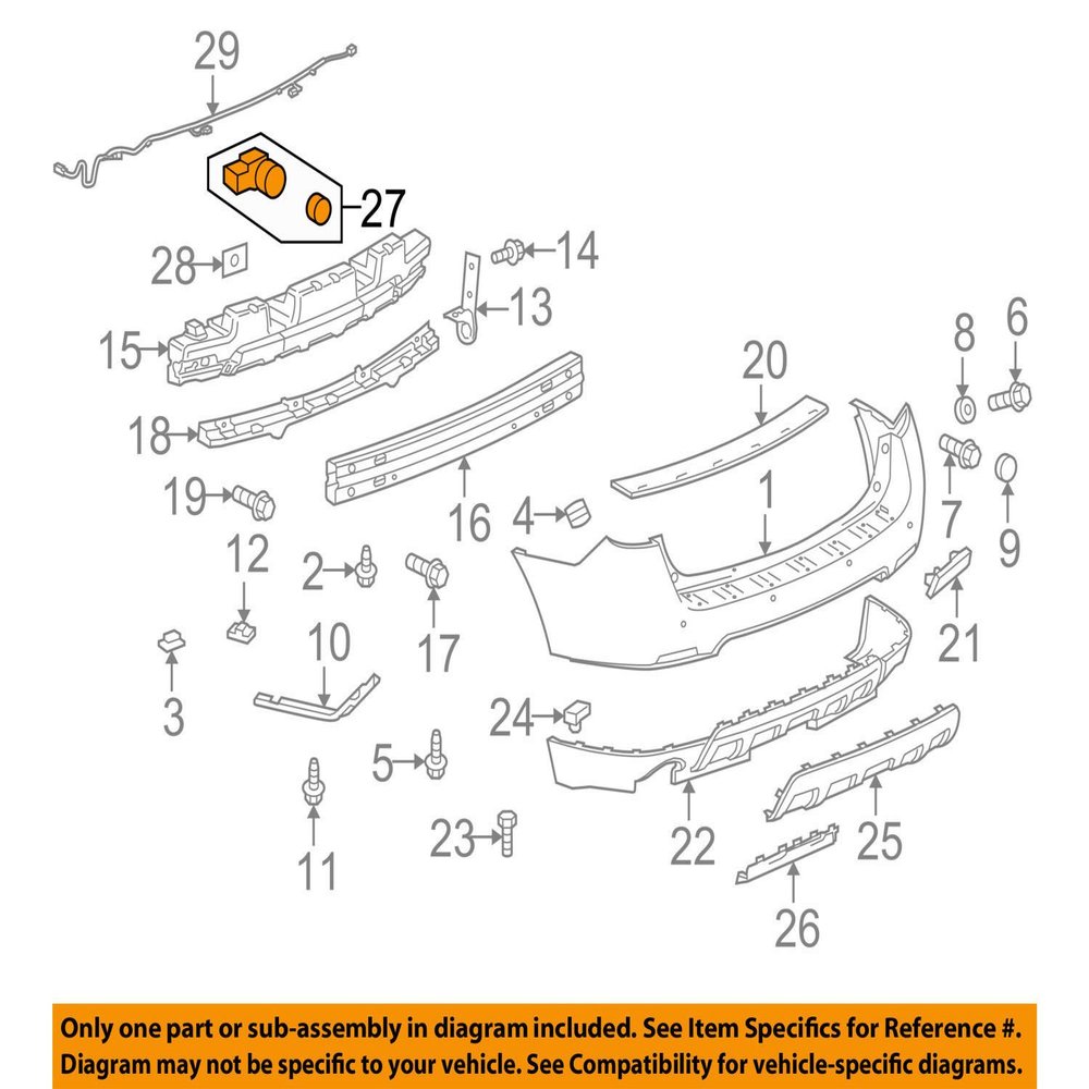 GM Genuine 20777093 Rear Parking Assist Alarm Sensor, Regular
