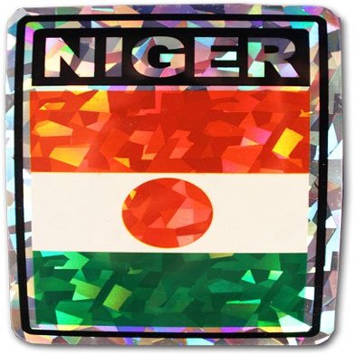 Flagline Niger - 3" x 4" Reflective Decal