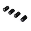 Valve Stem Cap Seal for Bicycle, Motorcycle, Car and Truck Tires Metal Tyre Cap + Durable Metal Threads + Powder-coated Finish for Rust and Tarnish Proof Durability (4 Pack ) (black) view 1