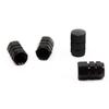 Valve Stem Cap Seal for Bicycle, Motorcycle, Car and Truck Tires Metal Tyre Cap + Durable Metal Threads + Powder-coated Finish for Rust and Tarnish Proof Durability (4 Pack ) (black) view 2