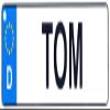 Flagline Tom - 10.5" x 2.75" European License Plate (Germany) view 1