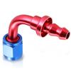 Auto Dynasty 4AN 90-Degree Swivel Fuel Line Hose Push-On Male Union Adapter With Reusable End view 1
