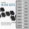 TEMCo TH0006 Hydraulic Electrical Cable Lug/Terminal Crimper Kit with 18 Die Sets 12 AWG - 00 (2/0) (5 US TON) view 3