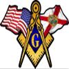 ProSticker 044 (One) 3" X 5" Masonic Series American & Florida Flags Compass Square Decal Sticker view 1