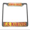 US Marine Corps Semper Fidelis Auto License Plate Chrome Frame USMC view 1