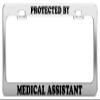 Protected by Medical Assistant License Plate Frame Tag Car Truck Accessories view 1