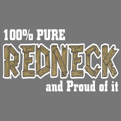 100 Percent Pure Redneck Decal Sticker 4" x 10"