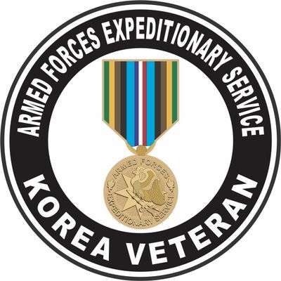 Armed Forces Expeditionary Medal Korea Decal 3.8 Inch Decal