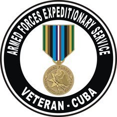 Armed Forces Expeditionary Medal Cuba Decal 3.8 Inch Decal