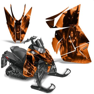 CreatorX Graphics Kit Decals Stickers for Arctic Cat Procross Proclimb Snowmobile Spell Orange