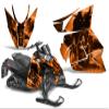 CreatorX Graphics Kit Decals Stickers for Arctic Cat Procross Proclimb Snowmobile Spell Orange view 1