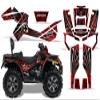 CreatorX Graphics Kit Decals Stickers for Can-Am Outlander Max 500 650 800R SpiderX Red view 1