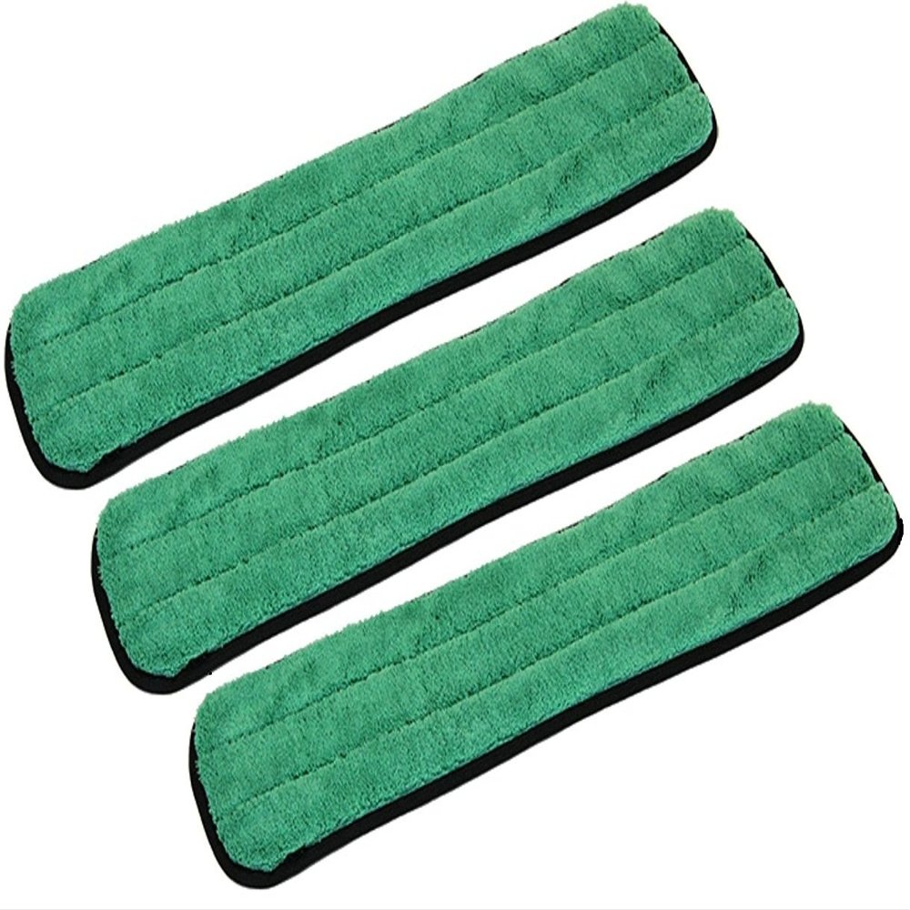 Real Clean 24 inch Microfiber Dry Dusting Mop Refill Pads for Flat Microfiber Mop Frames (Pack of 3)