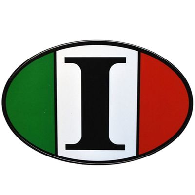 Italy Flag Oval Decal Sticker