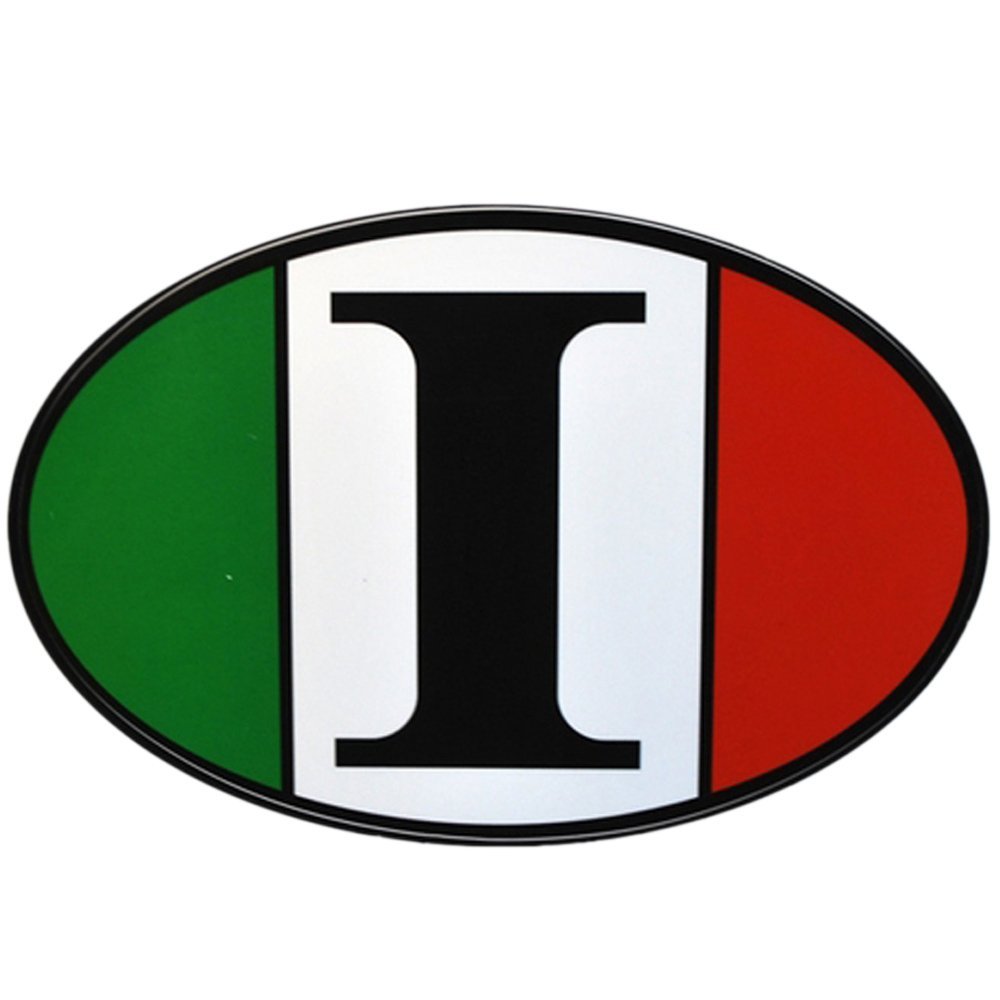 Italy Flag Oval Decal Sticker