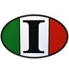 Italy Flag Oval Decal Sticker view 1