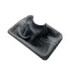 RedlineGoods Shift Boot Compatible with Porsche 928 1978-95. Tailor Made - not Universal. Genuine top-Grade Italian Black Perforated Leather with Silver Thread view 1