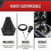 RedlineGoods Shift Boot Compatible with Nissan 720 1983-86. Tailor Made - not Universal. Genuine top-Grade Italian Black Perforated Leather with Black Thread view 4