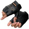 Milwaukee Leather SH216 Men's Black Leather Gel Padded Palm Fingerless Motorcycle Hand Gloves W/Breathable Open Knuckle - X-Small view 1