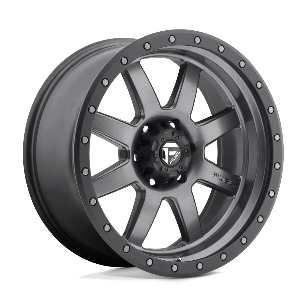 Fuel 1PC D552 TROPHY 20x9, Bolt Pattern: 6x135/, Offset: 1, MATTE GUN METAL BLACK BEAD RING, set of 1