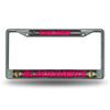 Rico Industries NHL Bling Chrome License Plate Frame with Glitter Accent, Chicago Blackhawks,Team Color,6 x 12.25-inches view 1