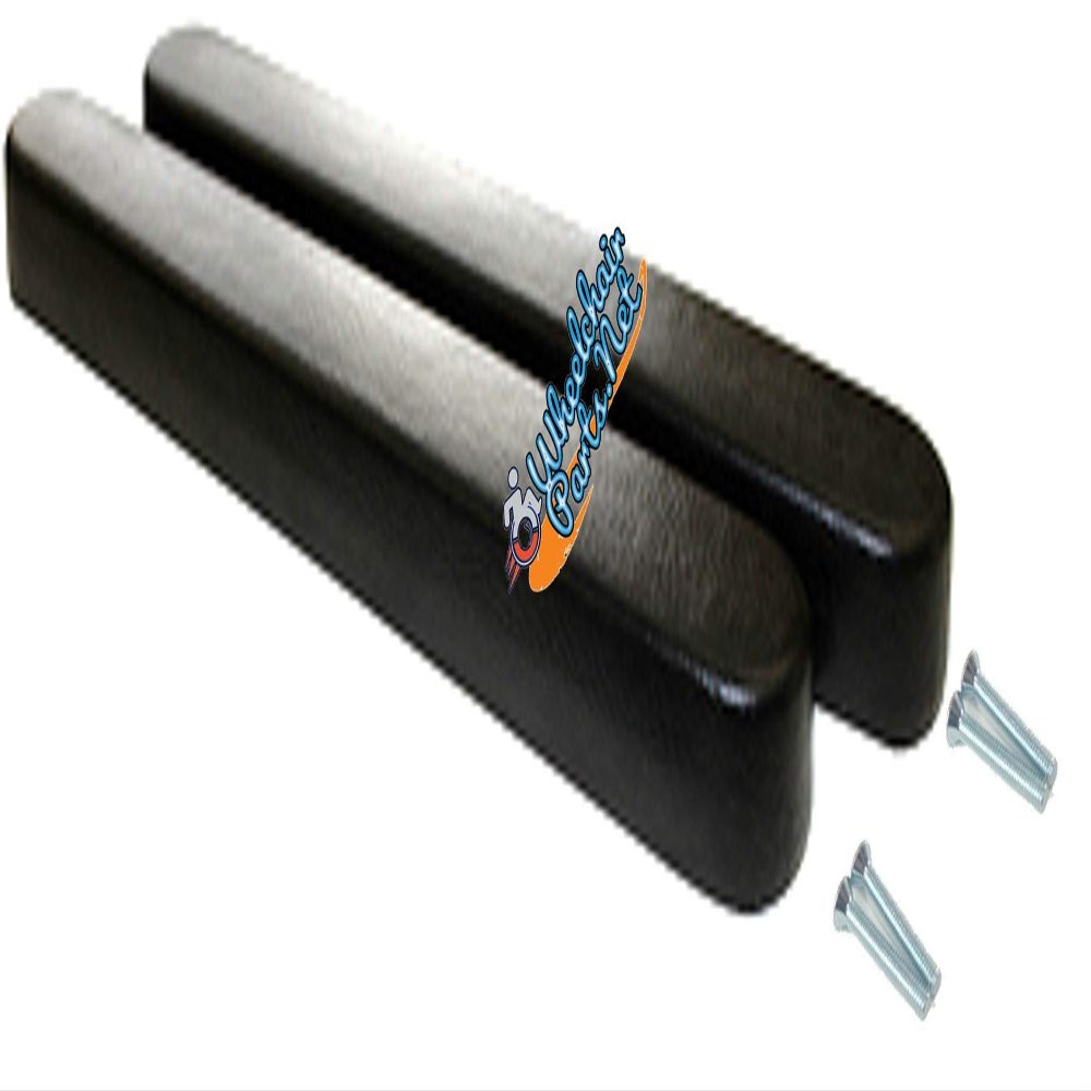 Black Full Length Universal Urethane Armrest - Pair by Wheelchairparts.net